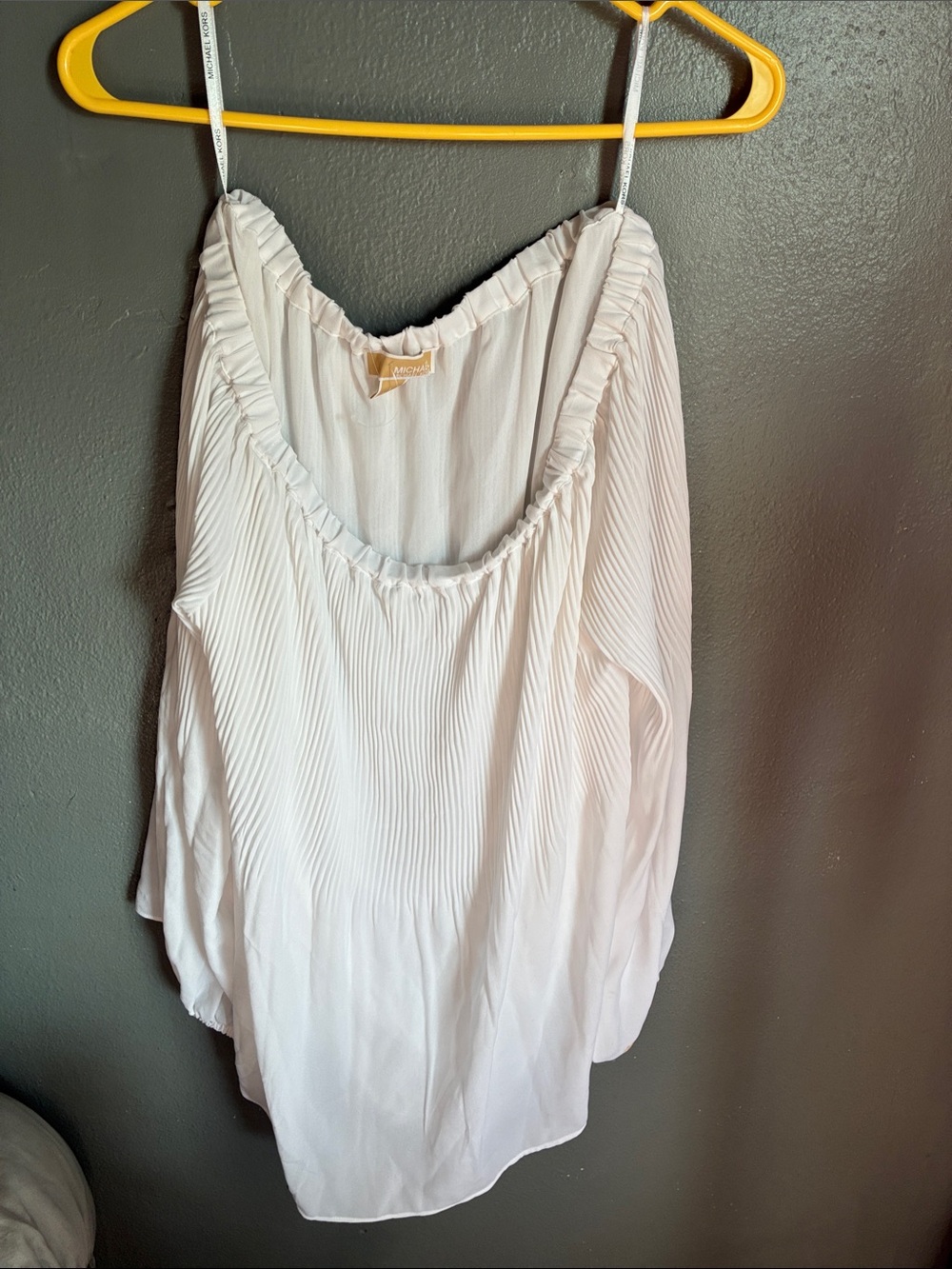 Michael Kors white Pleated Top